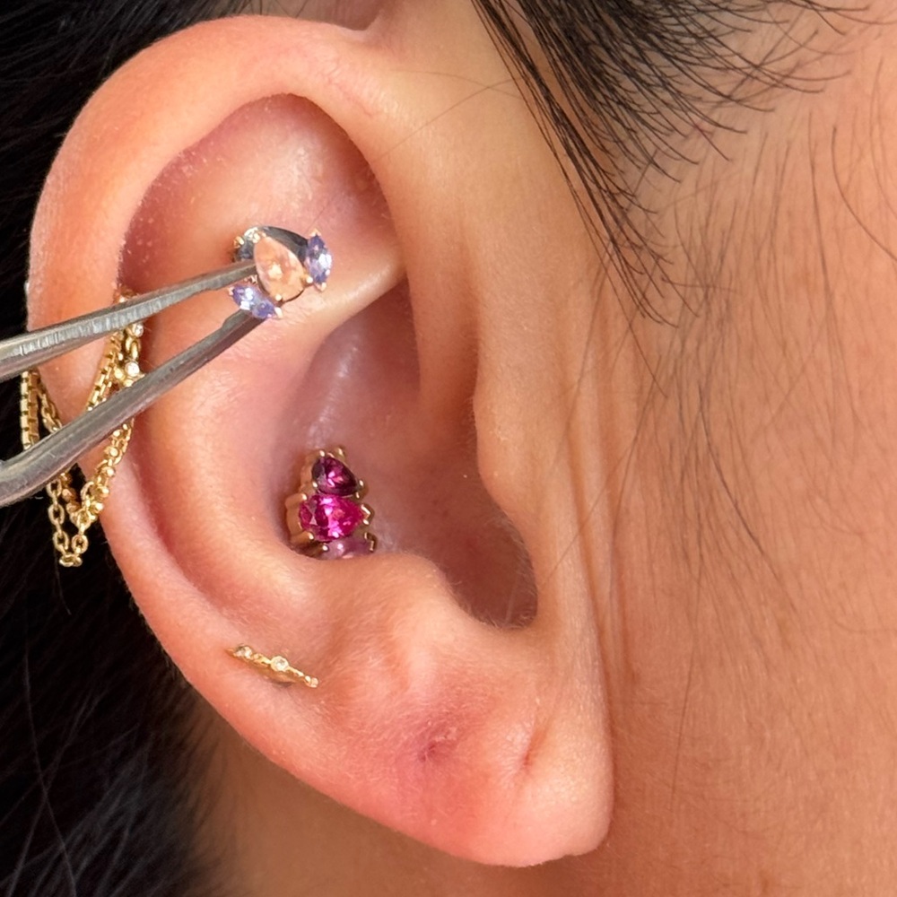 BVLA Alana Threaded Piercing End - Rose Gold, Sunstone, Tanzanite - Picture 10 of 10